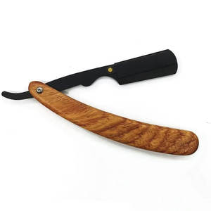 Maquinillas de afeitar rectas de peluquero, maquinillas de afeitar plegables con mango de plástico de acero inoxidable de estilo turco con etiqueta privada - Product Image 1