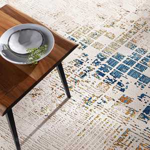 Alfombra Moderna Crema Netline Home Zenta ZN001 de 80x150 cm, Duradera, de Acrílico y Poliéster, Antideslizante, Fácil de Limpiar para Dormitorio - Product Image 4