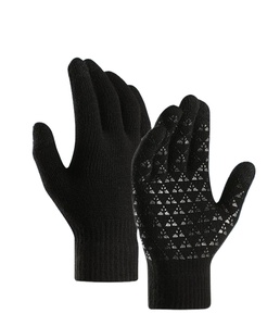 Wholesale Outdoor Cold Weather Plain Daily Use Women Men Warmth Acrylic/Cotton Touchscreen Knitted Winter <b>Gloves</b> - Product Image 1