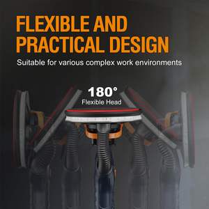 Lijadora orbital aleatoria de paneles de yeso de 4 mm sin escobillas 350W 3.5A, herramienta lijadora eléctrica plegable para paredes con 1 y 2 modos, conmutación de succión y memoria, 220V - Product Image 5