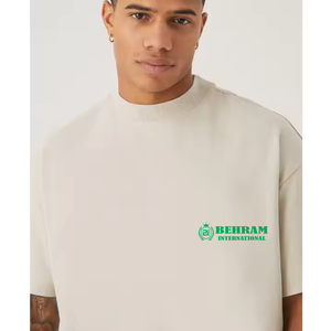 New Style 230grams Heavy <b>Weight</b> 100% Cotton Oversized Acid Wash Printed <b>Blank</b> Washed T Shirts Behram International Men - Product Image 2