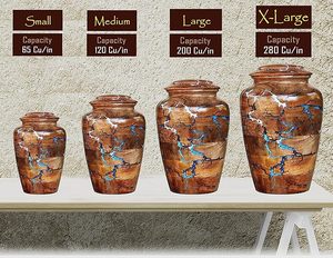 Handmade <b>Large</b> Adult Size Mosaic Aluminium Glass Cremation <b>Urn</b> Unique Funerals Supply With Individual Tiles Applied Burial - Product Image 1