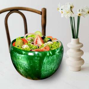 Tazón de Ensalada de Resina Epoxi Naranja Personalizado, Hecho a Mano, Sostenible, de Grado Alimenticio, Vajilla Bonita para el Hogar, para Fiestas, Múltiples Usos, para Frutas - Product Image 3