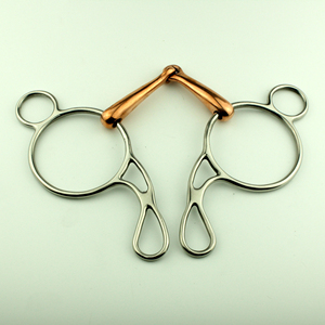 ม้าสแตนเลสบิตกับการขี่ม้าทองแดงที่มีผลิตภัณฑ์ม้าที่ทนทาน - Product Image 4