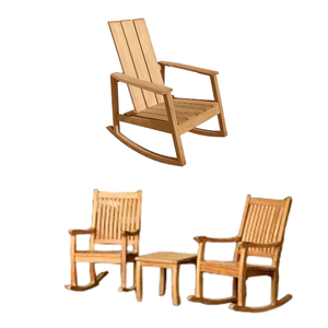 Chaise à bascule en bois moderne de nouvelle conception, conception personnalisable de chaise longue de salon - Product Image 3