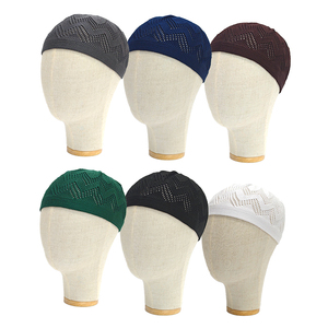 Factory Price Durable Crochet Knitted Kopiah Kufi Muslim Men Prayer Hat with Good Airflow and Breathability Ethnic Hats & Caps - Product Image 5