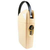 Boîte à clés portable ABA Secure Access à suspendre, en ABS, alliage de zinc et acier, couleur crème clair, pour usage intérieur et extérieur, personnalisable pour clôtures et rampes