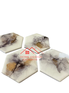 Juego de 6 Posavasos de Mármol con Textura Negra, Diseño Moderno, Gran Venta - Product Image 3