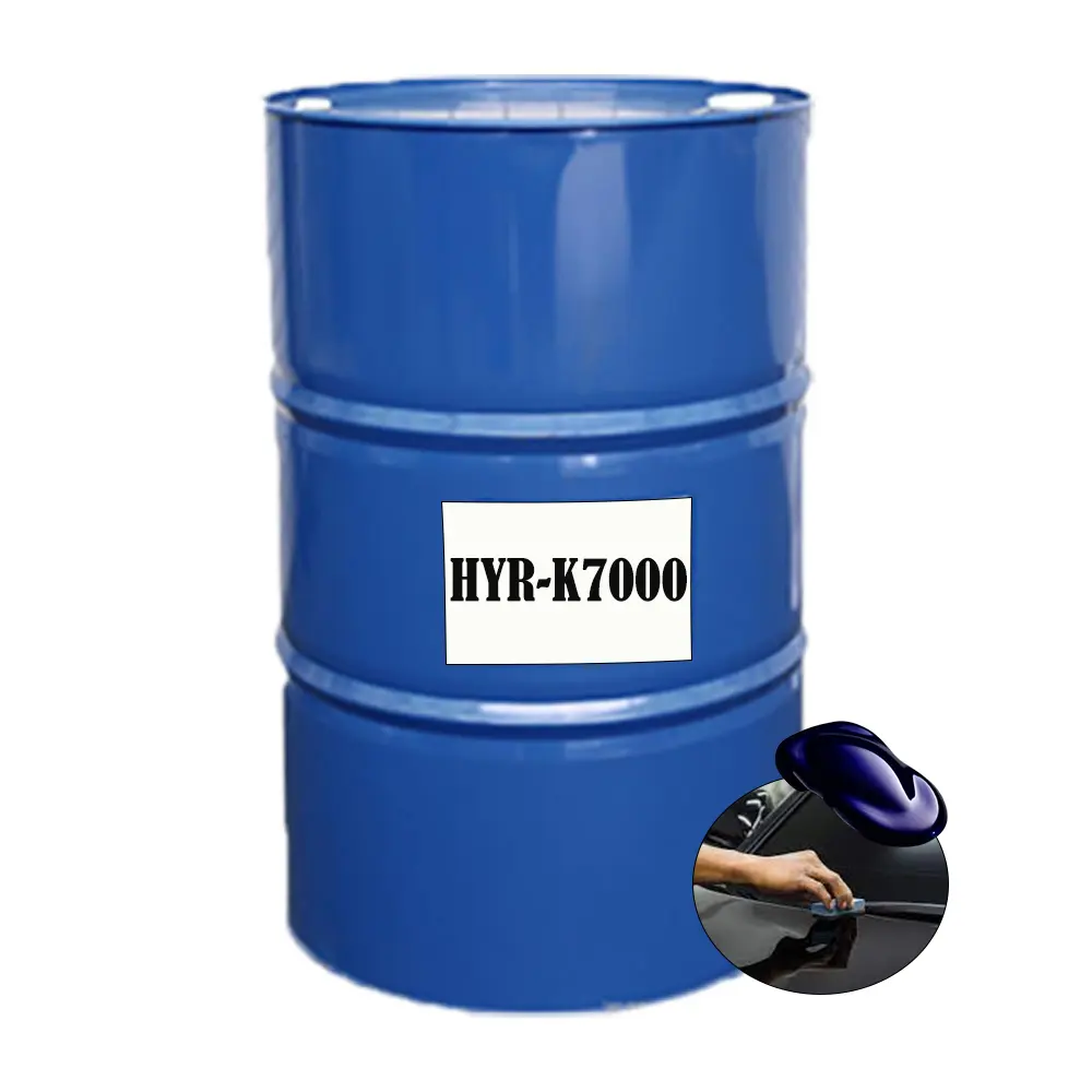 Résine acrylique hydroxyle à solvant chimique HYR-K7000/7100 pour couche de finition en plastique pour produits électroniques et encre de revêtement automobile