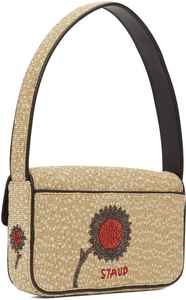 Nouveau sac à bandoulière de luxe rose perlé pour femme, petit sac à main rectangulaire avec broderie colorée de bâtiments et de taxis - Product Image 3