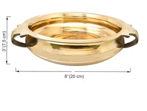 Cuenco decorativo de latón puro elegante Frutero de Metal hecho a mano para centro de mesa de sala de estar y decoración de mesa - Product Image 3