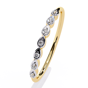 Anillo de Compromiso Solitario Minimalista con Forma Personalizada SHREERAJ SOLITAIRE para Mujer, Oro Sólido de 14K/18K con Baño de Rodio y Diamantes - Product Image 5