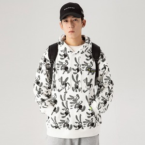 Personnalisez des sweats à capuche avec votre logo, coton de haute qualité, surdimensionné, impression puff puff, polaire épais, épaules tombantes, sweats à capuche personnalisés pour hommes - Product Image 4