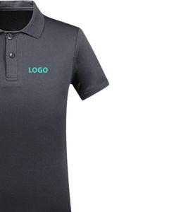 Camisa Polo Gris Carbón Oscuro para Hombre, Manga Corta, Tela Piqué, Transpirable, Uniforme Casual Corporativo, Impresión de Logotipo Personalizado - Product Image 2