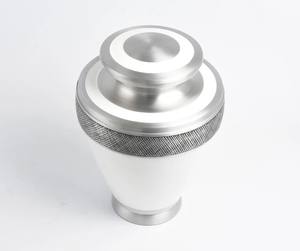 Urna Funeraria Blanca Hecha a Mano de Milán para Cenizas Humanas, Tamaño Adulto, Contenedor Conmemorativo de Metal de Aluminio para Servicios Funerarios - Product Image 2