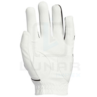 Personalizable mano izquierda blanco Cabretta piel de oveja guantes de golf de larga duración tamaño universal guantes deportivos flexibles