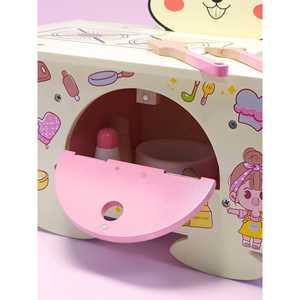 Kids Wooden Rabbit-Themed <b>Kitchen</b> Toy <b>Set</b> Educational Preschool Toy <b>Set</b> for Boys Girls <b>Toddlers</b> New Plastic Box Packed - Product Image 4