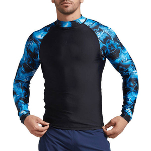 Chemises de compression imprimées par sublimation de logo personnalisé Rashguard de plongée surf BJJ Jiu Jitus Rash Guard unisexe MMA Rash Guard - Product Image 1