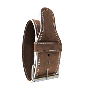 Ceinture de musculation unisexe en cuir véritable avec logo personnalisé, équipement d'haltérophilie respirant - Product Image 3