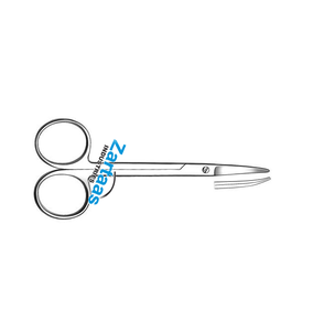 Instruments dentaires en acier inoxydable de haute qualité Ciseaux à gomme Blunt Blunt Instruments chirurgicaux incurvés 12 cm - Product Image 1