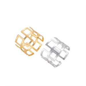 Bloc Design or et argent porte-serviette pour décor de table élégant événements de mariage hôtel salle à manger élégant Serviette Accent - Product Image 1