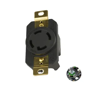 电气插头NEMA L14-30 30A 125伏锁定就位锁定插座适用于安全密封
