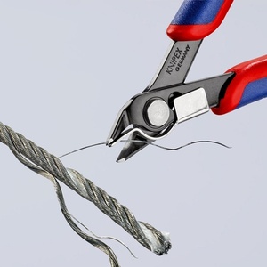 For KNIPEX Super-Knips Electronic Side <b>Cutters</b> Length 125 mm Form 8 Beveled <b>Edge</b> Very Small Burnished Plier - Product Image 3