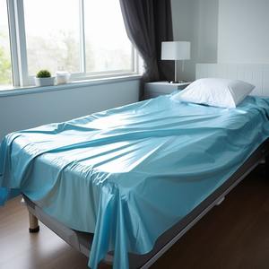 Draps de lit d'hôpital personnalisables, 100 % polyester biologique, écologiques, résistants aux taches, haute température, tissés, housse de couette, taie d'oreiller - Product Image 5