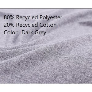 Recycled TC80/20 Knitted Blank T-Shirt in Blue Plain Dyed Polyester-Cotton Blend - Product Image 6