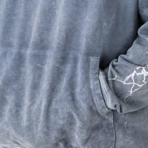 เสื้อฮู้ดดี้สตรีทแวร์พรีเมียมแบบใหม่ แห้งเร็ว ผ้าเปล่า สไตล์วินเทจ สองชั้น ล้างสีแบบแอซิด ระบายอากาศได้ดี ดีไซน์ทำเก่า สำหรับผู้ชาย - Product Image 4