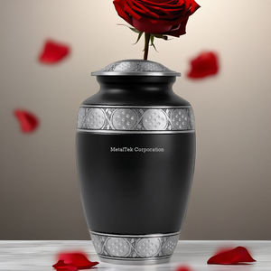 Urna de cremación decorativa para contenedor de cenizas humanas para mujeres y hombres, diseño clásico tallado a mano, urnas y tarros funerarios de Metal para entierro - Product Image 3