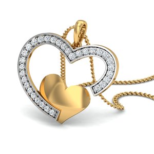 Trendy Zircon Pendant Dainty Heart Necklace Minimal Brass Jewelry For Women 18k Gold Plated Romantic Pendant Wholesale/OEM/ODM - Product Image 3