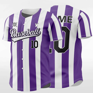 Maillots de baseball personnalisés très demandés, 100 % polyester respirant, séchage rapide, col en V, broderie sublimée pour hommes adultes - Product Image 1
