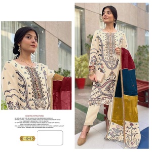 Multi Color Heavy Fox Salwar Kameez con trabajo de bordado y encaje de lujo por Dhwaja Export para mujeres Venta en línea - Product Image 2