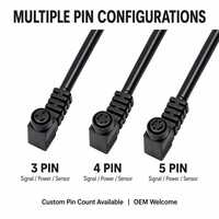 Connecteur coudé à angle droit M8 étanche 3P 4P 5P de qualité industrielle pour capteur et contrôle