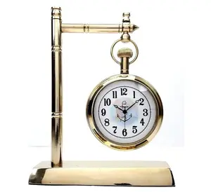 홈 오피스 장식 실내 장식 해상 책상 시계 대량 수량 2023 대 한 아름 다운 선물 골동품 황동 해상 탁상 시계