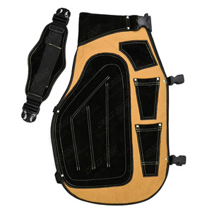 Custom Logo mesh lining Leather Farrier Apron Ergonomic Hoof trimming apron with 2 Nail Magnets Equine care apron for blacksmith - Product Image 5