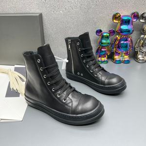 Bottes montantes de créateur, chaussures décontractées noires de qualité supérieure, à lacets, pour femmes, style chunky, pour la marche - Product Image 3