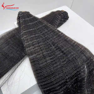 Extensions de cheveux humains tendance vietnamiennes Yaki (Kinky) lisses à double trame - Product Image 5
