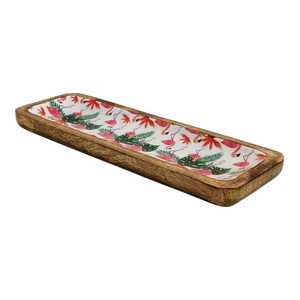 Bandeja de madera para servir diariamente con bandeja de desayuno decorativa con estampado de esmalte para restaurantes y hogar para bodas Fiestas de Diwali - Product Image 2