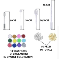 Kit de moldes de silicona SC ECOMMERCE para joyería DIY, resina epoxi, pendientes, colgantes, llaveros, taladro/cuentas D4-C7AE-48WN