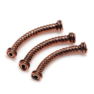 ลูกปัดหลอดชุบทอง18K ทำจากทองเหลืองทองแดง B705 30X3mm 44X4mm สำหรับทำเครื่องประดับส่วนประกอบออกซิไดซ์ - Product Image 5