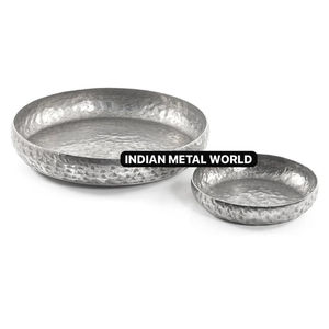 High Quality Silver Polished Large Size Metal Bowl Attractive Home Decorative Serving Platter for Weddings Chocolate <b>Sweet</b> - Product Image 1