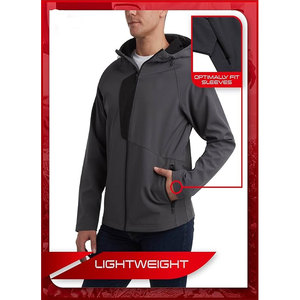 Veste Softshell d'hiver en denim épais pour hommes Manteau polaire zippé à capuche pour temps froid solide personnalisable - Product Image 5