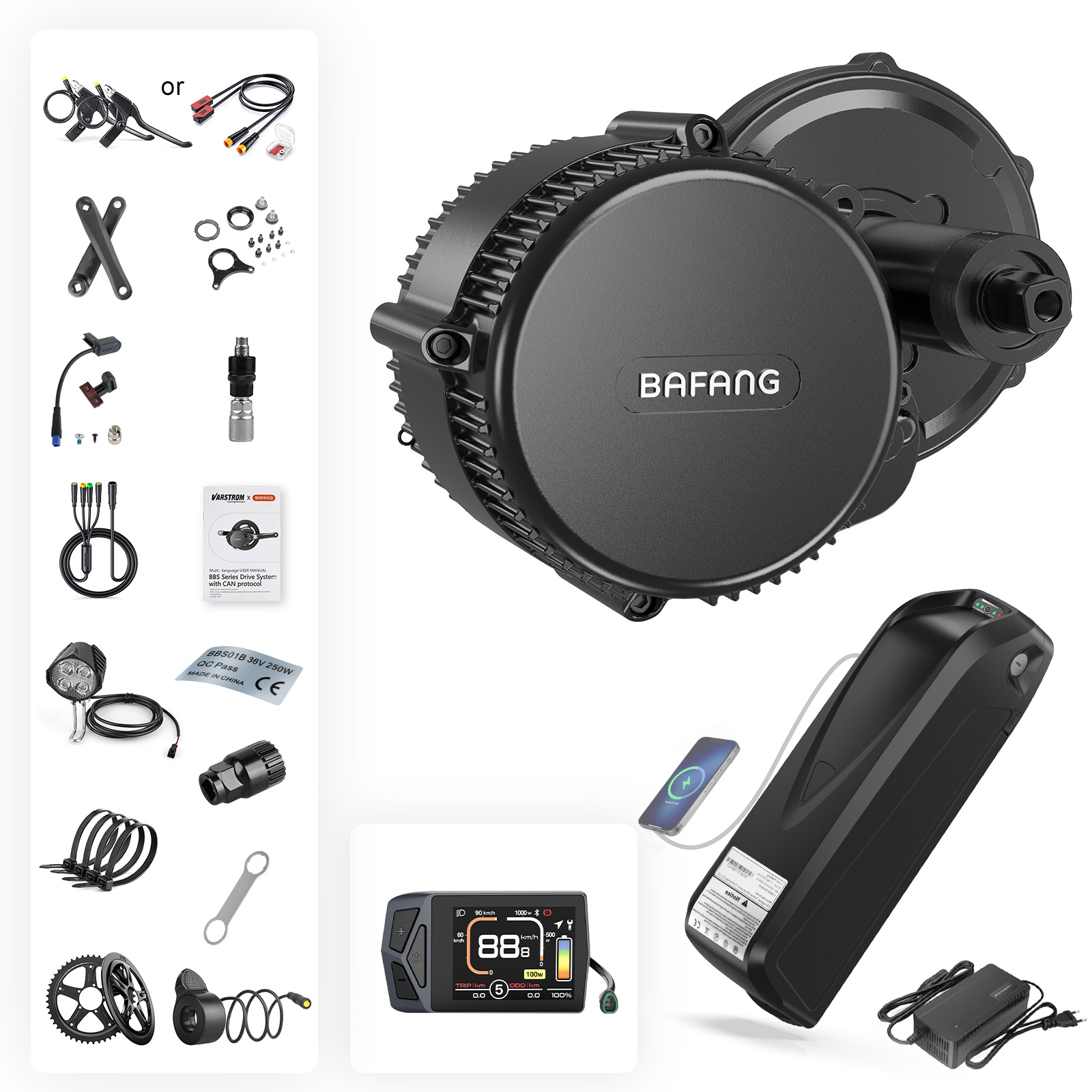BAFANG banfang bbshd e bike mid drive, часть велосипеда, 48 В, 52 В, 1000 Вт, комплект для преобразования электрического велосипеда