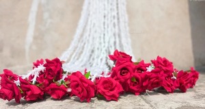 Cadena de rosas tuberosas, guirnalda, decoración de techo, decoración del hogar, decoración del templo, decoración colgante de pared, decoración de festivales y fiestas - Product Image 3