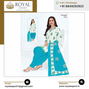 Large gamme de vêtements de créateurs indiens en pur coton lourd Patiala Salwar Kameez pour mariage et fête - Product Image 6