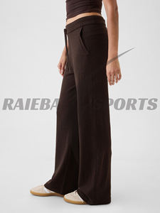 Premium Fashionable Flared Sweatpants for Men Women Lightweight Fitted Loose Flare Pants Straight Style <b>Elastic</b> Waist <b>Lace</b> High - Product Image 4