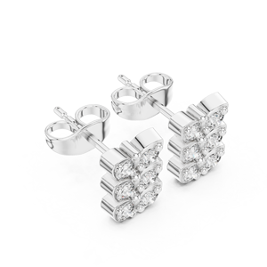 Dulce romántico hermoso regalo de joyería 925 pendientes de moissanita de plata esterlina - Product Image 3