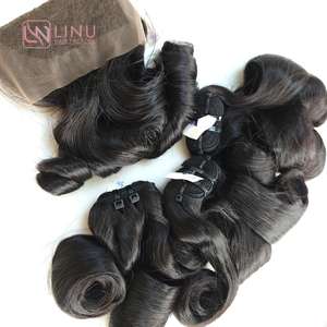 ผมดัดสีธรรมชาติสีดำแบบใหม่ผมมนุษย์100% - Product Image 2